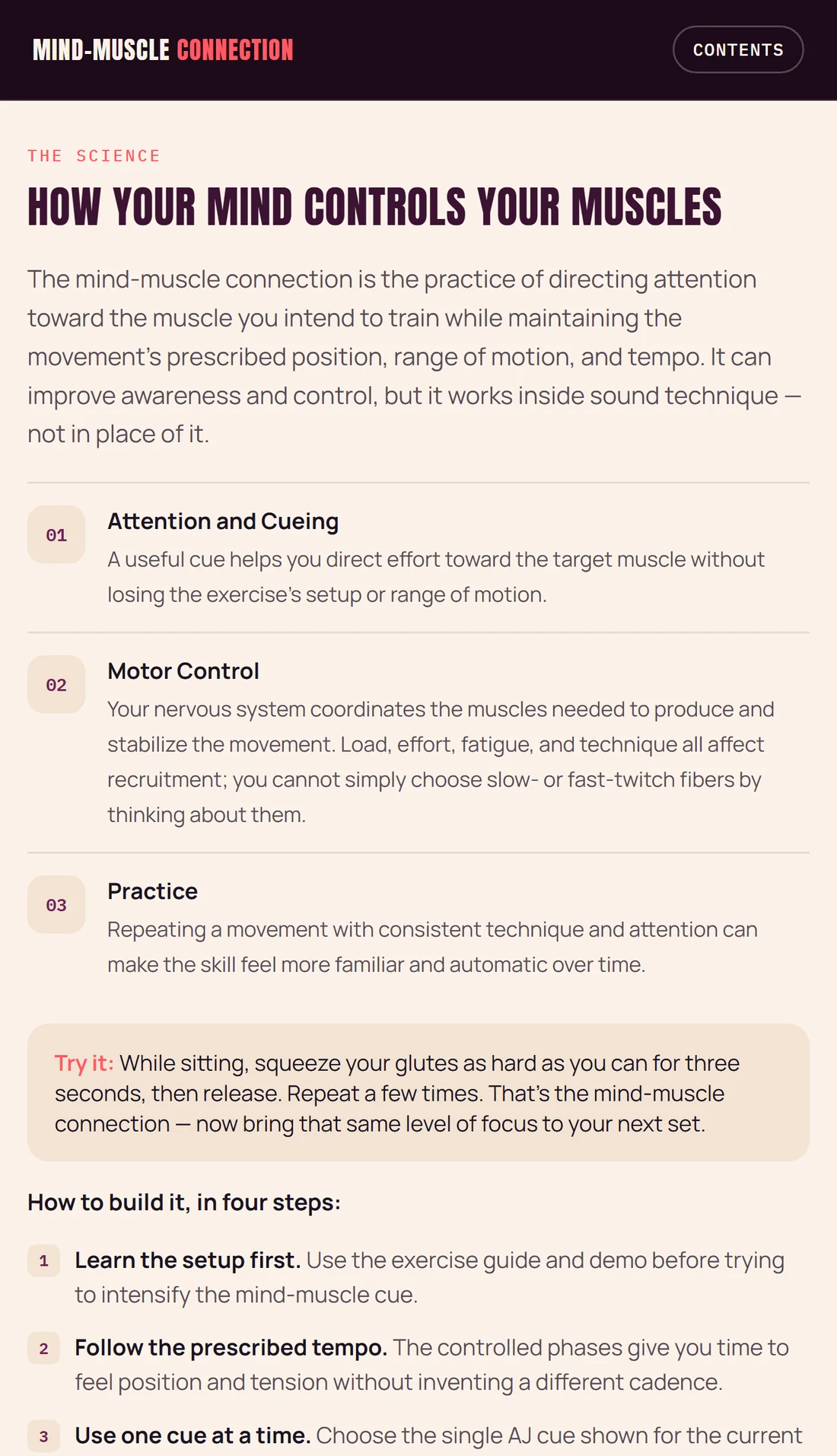 Mind-Muscle Connection excerpt: how the mind controls muscles